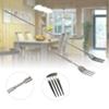 VBESTLIFE Telescopic Fork, Extendable Long Handle, Stainless Steel, 1 Piece, Fork, 8.725.4in view 3