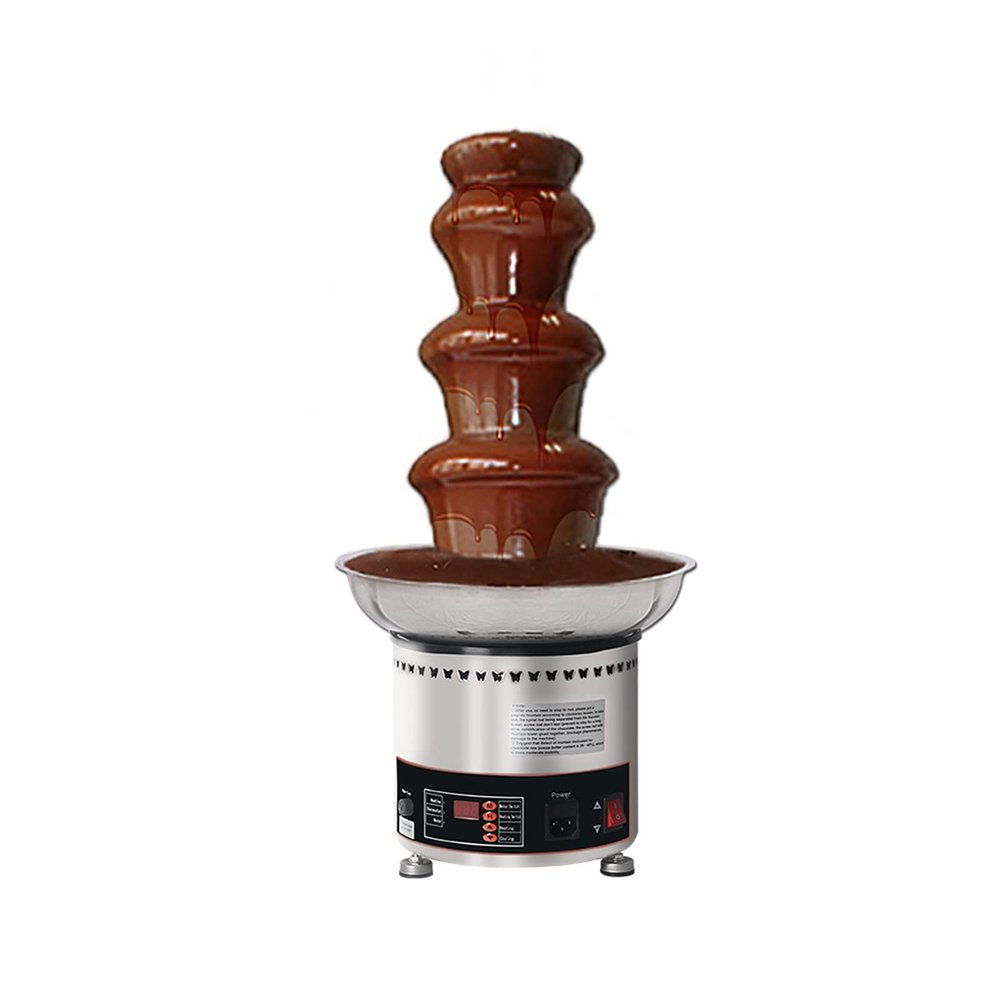 AIZYR Chocolate Fondue Waterfall Machine - Automatic Chocolate Melter Warmer for Party Wedding Birthday Christmas (Works 12Hours Continuously),4 Tier,220V