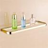 LUOFDCLDDD Bathroom Accessories Set Gold Brass Square Paper Tissue Holder Towel Bar Soap Basket Towel Rack Glass Shelf Bath Hardware Assist Bath Handle/Glass Shelf view 1