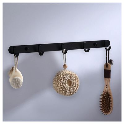 ZTBH Bathroom Hardware Sets Bathroom Hardware Set, Towel Rail, Paper Holder, Towel Bar, Toilet Brush Holder Bathroom Hardware Towel Set (Color : Hooks)