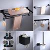 ZTBH Bathroom Hardware Sets Bathroom Hardware Set, Towel Rail, Paper Holder, Towel Bar, Toilet Brush Holder Bathroom Hardware Towel Set (Color : Hooks) view 4