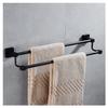 ZTBH Bathroom Hardware Sets Stainless Steel Black Bath Hardware Sets, Towel Rack, Paper Holder, Toilet Brush Holder, Towel Rack, Hooks Bathroom Hardware Towel Set (Color : Towel Rack) view 1