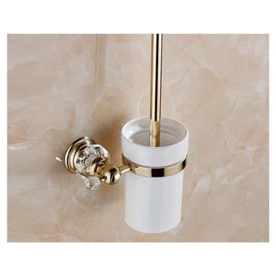 ZTBH Bathroom Hardware Sets Bathroom Cleaning Brush Holder Set, Chrome, Brass and Crystal 3 Color Bathroom Hardware Towel Set (Color : Funny Toy P)