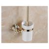 ZTBH Bathroom Hardware Sets Bathroom Cleaning Brush Holder Set, Chrome, Brass and Crystal 3 Color Bathroom Hardware Towel Set (Color : Funny Toy P) view 1