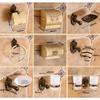 ZTBH Bathroom Hardware Sets Bath Hardware Sets, Towel Rack, Paper Holder, Toilet Brush Holder, Hooks Bathroom Hardware Towel Set (Color : Corner Shelf 2) view 3