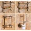 ZTBH Bathroom Hardware Sets Bath Hardware Sets, Towel Rack, Paper Holder, Toilet Brush Holder, Hooks Bathroom Hardware Towel Set (Color : Corner Shelf 2) view 4