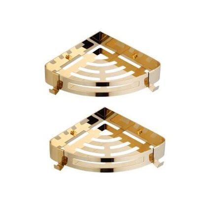 ZTBH Bathroom Hardware Sets Bathroom Hardware Set, Paper Holder, Corner Shelf, Towel Rack, Toilet Brush Holder Bathroom Hardware Towel Set (Color : Corner shlef)