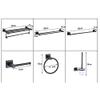 ZTBH Bathroom Hardware Sets Bathroom Hardware Set, Towel Rail, Paper Holder, Towel Bar, Toilet Brush Holder Bathroom Hardware Towel Set (Color : Towel Rack) view 2
