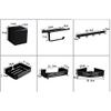 ZTBH Bathroom Hardware Sets Bathroom Hardware Set, Towel Rail, Paper Holder, Towel Bar, Toilet Brush Holder Bathroom Hardware Towel Set (Color : Towel Rack) view 3
