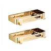 ZTBH Bathroom Hardware Sets Bathroom Hardware Set, Paper Holder, Corner Shelf, Towel Rack, Toilet Brush Holder Bathroom Hardware Towel Set (Color : Bath Shelf) view 1