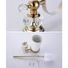 ZTBH Bathroom Hardware Sets Bathroom Cleaning Brush Holder Set, Chrome, Brass and Crystal 3 Color Bathroom Hardware Towel Set (Color : Rose Gold) view 3