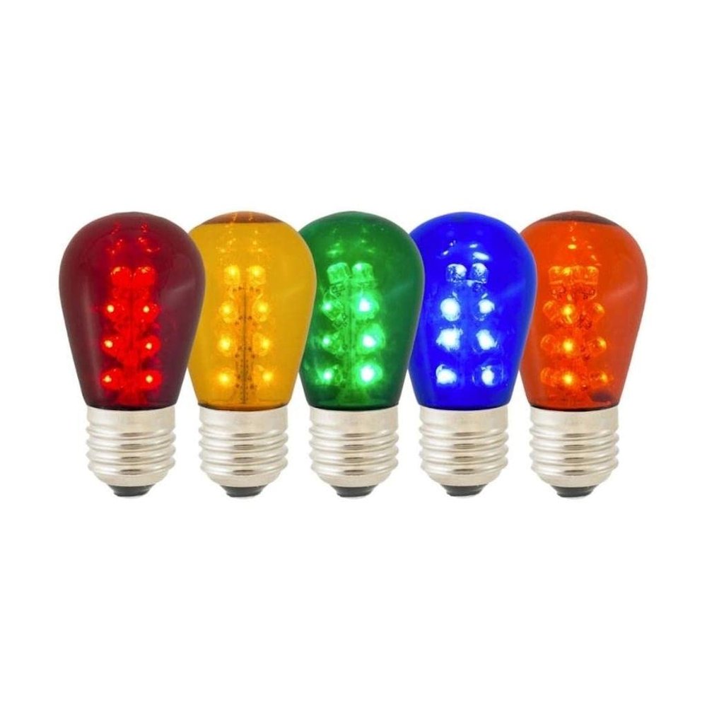 S14 LEDMulti Transp Bulb E26 Base 5/pk