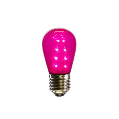 Vickerman 687253-1 watt 130 volt S14 Medium Screw Pink Transparent LED (5 pack) Christmas Light Bulbs (XS14P09-5)