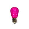 Vickerman 687253-1 watt 130 volt S14 Medium Screw Pink Transparent LED (5 pack) Christmas Light Bulbs (XS14P09-5) view 1