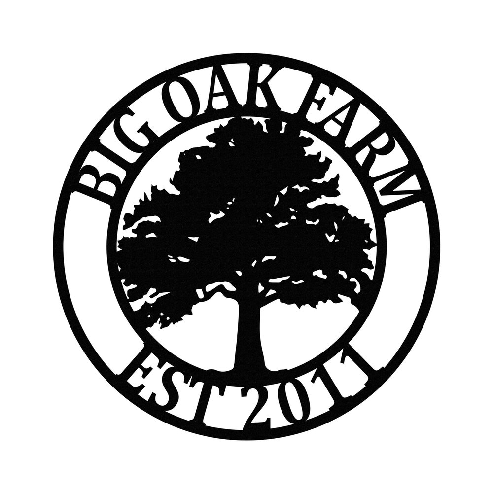 Personalized Metal Wall Art - Oak Tree Monogram, Personalized Sign, Barn Sign