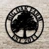 Personalized Metal Wall Art - Oak Tree Monogram, Personalized Sign, Barn Sign view 2