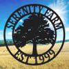 Personalized Metal Wall Art - Oak Tree Monogram, Personalized Sign, Barn Sign view 3