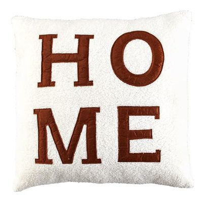 The Lakeside Collection Sentiment Sherpa Accent Pillows - Chocolate Home