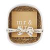 Mud Pie Wedding Mr. and Mrs. Napkin and Basket Set, Cocktail view 1