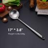 17 Wok Spatula and Ladle - 304 Stainless Steel Wok Tools Set, 2-Pieces Extra Long Handle Cooking Tools, All Metal Wok Utensils and Wok Accessories for Cast Iron/Carbon Steel Wok view 3