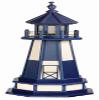 5' Cape Henry Patriot Blue and Ivory Poly Lighthouse with Base, Standard Lighting view 1