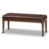 Baxton Studio Walsh Dark Brown and Brown Finished Wood Dining Bench view 1