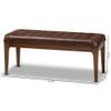 Baxton Studio Walsh Dark Brown and Brown Finished Wood Dining Bench view 3