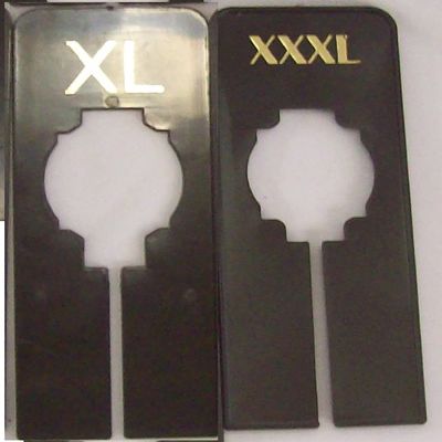 24 New Clothing Rack Size Dividers Black Rectangle W/Gold Print Size XL and XXXL
