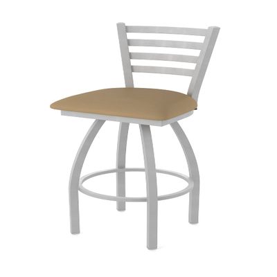 410 Jackie 30" Swivel Bar Stool with Anodized Nickel Finish and Canter Sand Seat