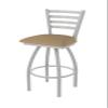 410 Jackie 30" Swivel Bar Stool with Anodized Nickel Finish and Canter Sand Seat view 1