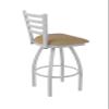 410 Jackie 30" Swivel Bar Stool with Anodized Nickel Finish and Canter Sand Seat view 4