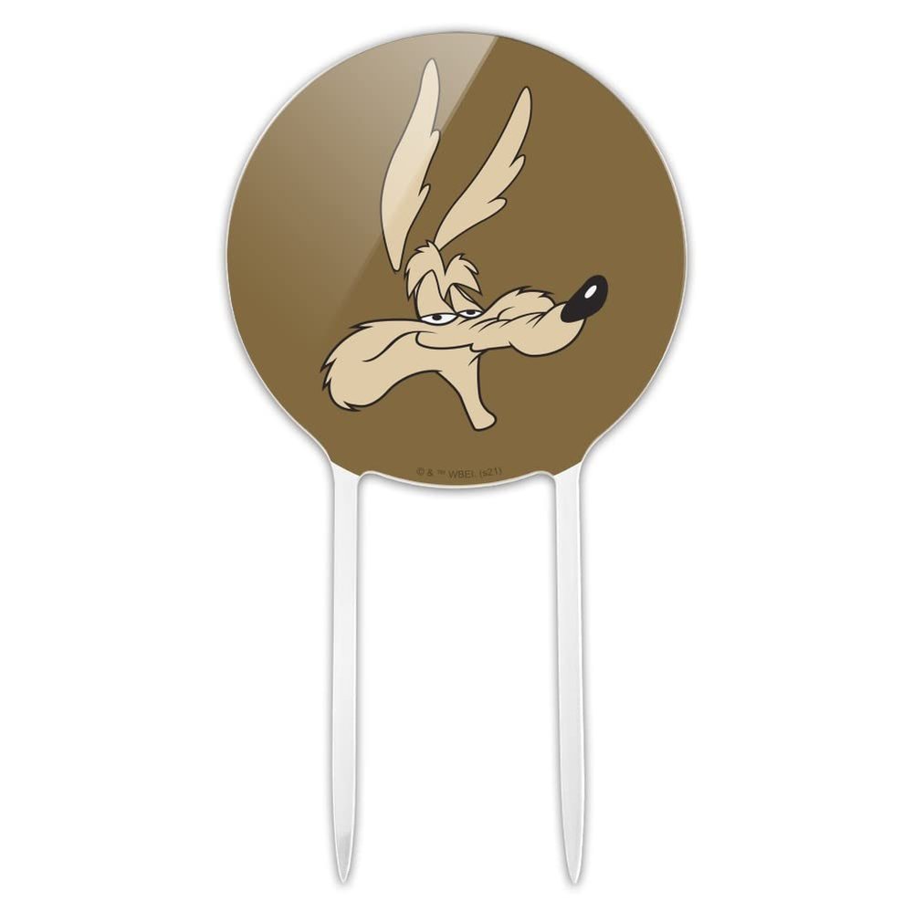 Acrylic Looney Tunes Wile E. Face Cake Topper Party Decoration for Wedding Anniversary Birthday Graduation