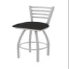 410 Jackie 36" Swivel Bar Stool with Anodized Nickel Finish and Canter Espresso Seat view 1