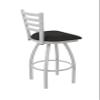 410 Jackie 36" Swivel Bar Stool with Anodized Nickel Finish and Canter Espresso Seat view 4