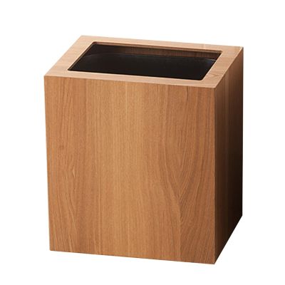 Cube Shape Wooden Trash Bin, Natural Wood Rubbish Bin, Eco- Friendly Waste Paper Bin, with Plastic Rubbish Bin, for Living Room Office Kitchen (Color : A)