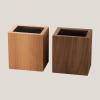 Cube Shape Wooden Trash Bin, Natural Wood Rubbish Bin, Eco- Friendly Waste Paper Bin, with Plastic Rubbish Bin, for Living Room Office Kitchen (Color : A) view 4