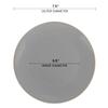 Disposable Plastic Plates with Rim Design, Organic Round Dinnerware Bulk Order for Wedding, Birthday & All Occasions (Gray with Gold, 7.5" Salad Plates (120 Plates)) view 2