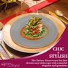 Disposable Plastic Plates with Rim Design, Organic Round Dinnerware Bulk Order for Wedding, Birthday & All Occasions (Gray with Gold, 7.5" Salad Plates (120 Plates)) view 4