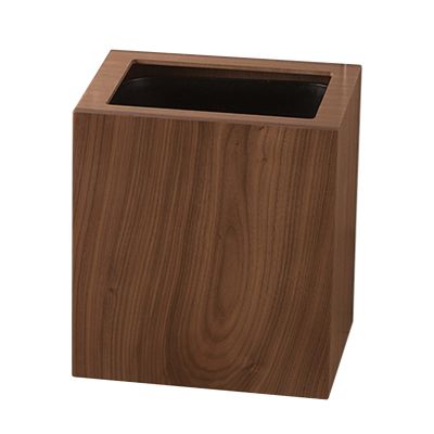 Cube Shape Wooden Trash Bin, Natural Wood Rubbish Bin, Eco- Friendly Waste Paper Bin, with Plastic Rubbish Bin, for Living Room Office Kitchen (Color : B)