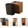 Cube Shape Wooden Trash Bin, Natural Wood Rubbish Bin, Eco- Friendly Waste Paper Bin, with Plastic Rubbish Bin, for Living Room Office Kitchen (Color : B) view 3