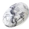 KALIFANO Howlite Palm Stone with Healing & Calming Effects - High Energy Howlita with Information Card - Reiki Worry Crystal Used for Wisdom (Family Owned and Operated) view 1