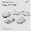 KALIFANO Howlite Palm Stone with Healing & Calming Effects - High Energy Howlita with Information Card - Reiki Worry Crystal Used for Wisdom (Family Owned and Operated) view 4
