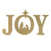 ROCC RUSTED ORANGE CRAFTWORKS CO. Joy Nativity Scene (16 inch) Metal Tabletop Set  Freestanding Christmas Decoration with Manger Silhouette and Star | 4 Sizes | Black, Gold, Silver, or White view 1