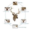 Deer Head Wall Decor Sculpture, Large Wall Charmers Large Artificial Deer Head Faux Taxidermy Animal Head Wall Decor Art, Modern Resin Handmade Farmhouse Decor Mounted Ornaments view 4