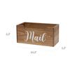 Elegant Designs HG2010-NMW Rustic Farmhouse Wooden Tabletop Decorative Script Word Mail Organizer Box, Letter Holder Office-Accessories-and-dcor, Natural Wood/White view 3