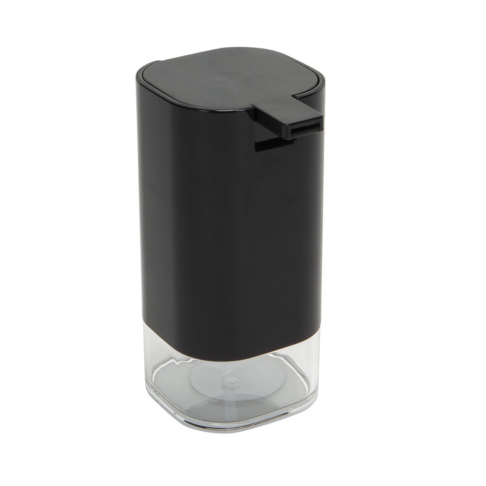 Bath Bliss Acrylic Soap Dispenser | Holds 14 oz. | Easy to Use Pump | Large | Bathroom Sink | Kitchen Countertop | Rust Resistant | Soaps and Lotions | Black