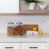 2 Large 1-Gallon Glass Canister Sets for Kitchen Counter with Stainless Steel Airtight Lids + Marker & Labels, Cookie Jar & Candy Jar for Buffet, Coffee & Flour Jars, Laundry Room Storage & Pantry view 4