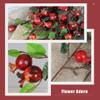 Happyyami 2pcs Vivid Artificial Flower Bouquet for Home Decor Wedding Scenes and Events Realistic Pomegranate and Rosehip Floral Arrangement Bright view 3