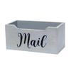 Elegant Designs HG2010-GMB Rustic Farmhouse Wooden Tabletop Black Script Word Mail Organizer Box, Letter Holder Office Accessories Dcor, Gray Wash view 2