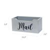 Elegant Designs HG2010-GMB Rustic Farmhouse Wooden Tabletop Black Script Word Mail Organizer Box, Letter Holder Office Accessories Dcor, Gray Wash view 3